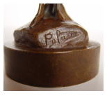 Polaire  Bronze de J.-L. Bozzi  Vers 1900 (d&eacute;tails)