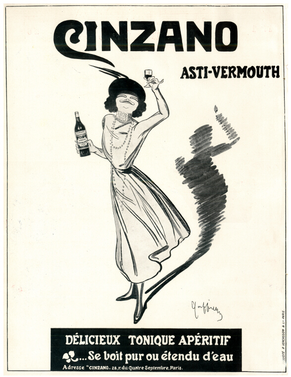 Publicit&eacute; pour Cinzano  D&eacute;cembre 1908