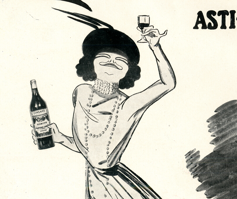 Publicit&eacute; pour Cinzano  D&eacute;cembre 1908 (d&eacute;tail)