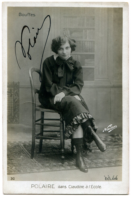 Carte postale Eclair (d&eacute;dicac&eacute;e)  Clich&eacute; Nadar  1902