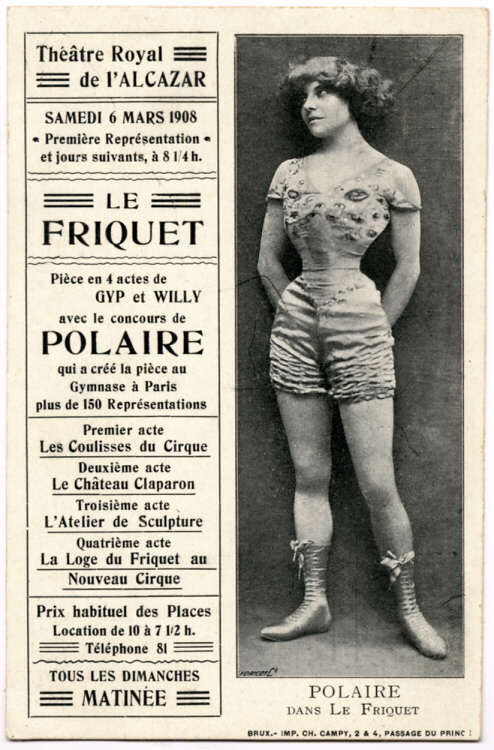 Th&eacute;&acirc;tre Royal de l'Alcazar, Bruxelles  Mars 1908