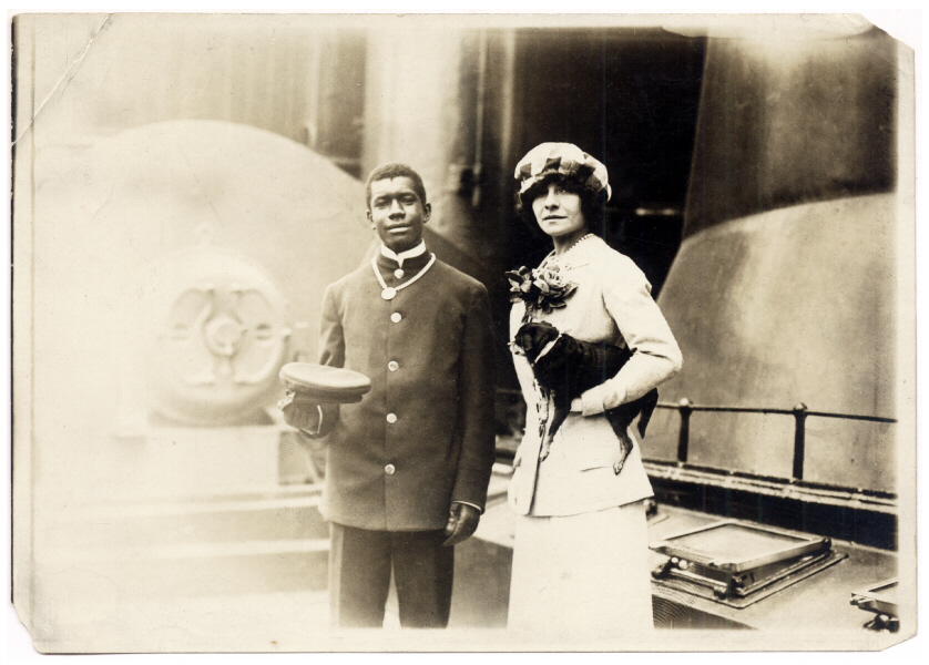 Polaire sur le pont du Kaiser Wilhelm II  Ao&ucirc;t 1910