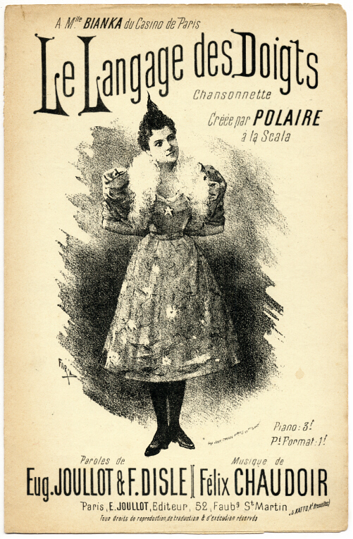 Le langage des Doigts (partition)  Avant 1900