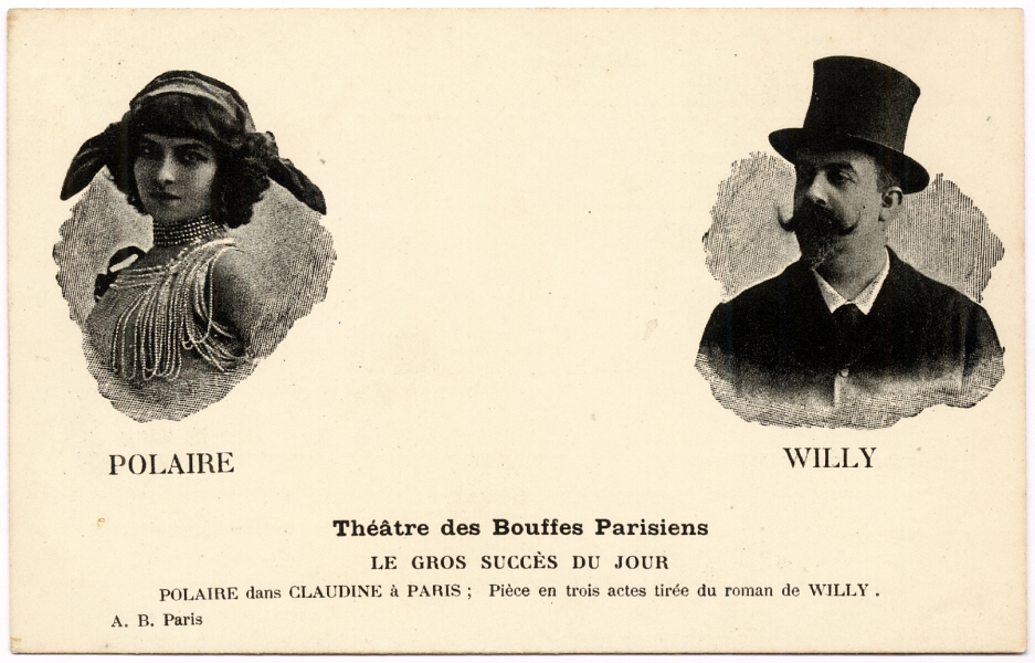 Carte postale publicitaire pour Claudine &agrave; Paris  1902